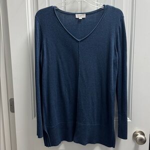 LOFT Deep Blue V-Neck Pullover